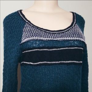 SOLD - Hem & Thread Knit and Embroidered Top